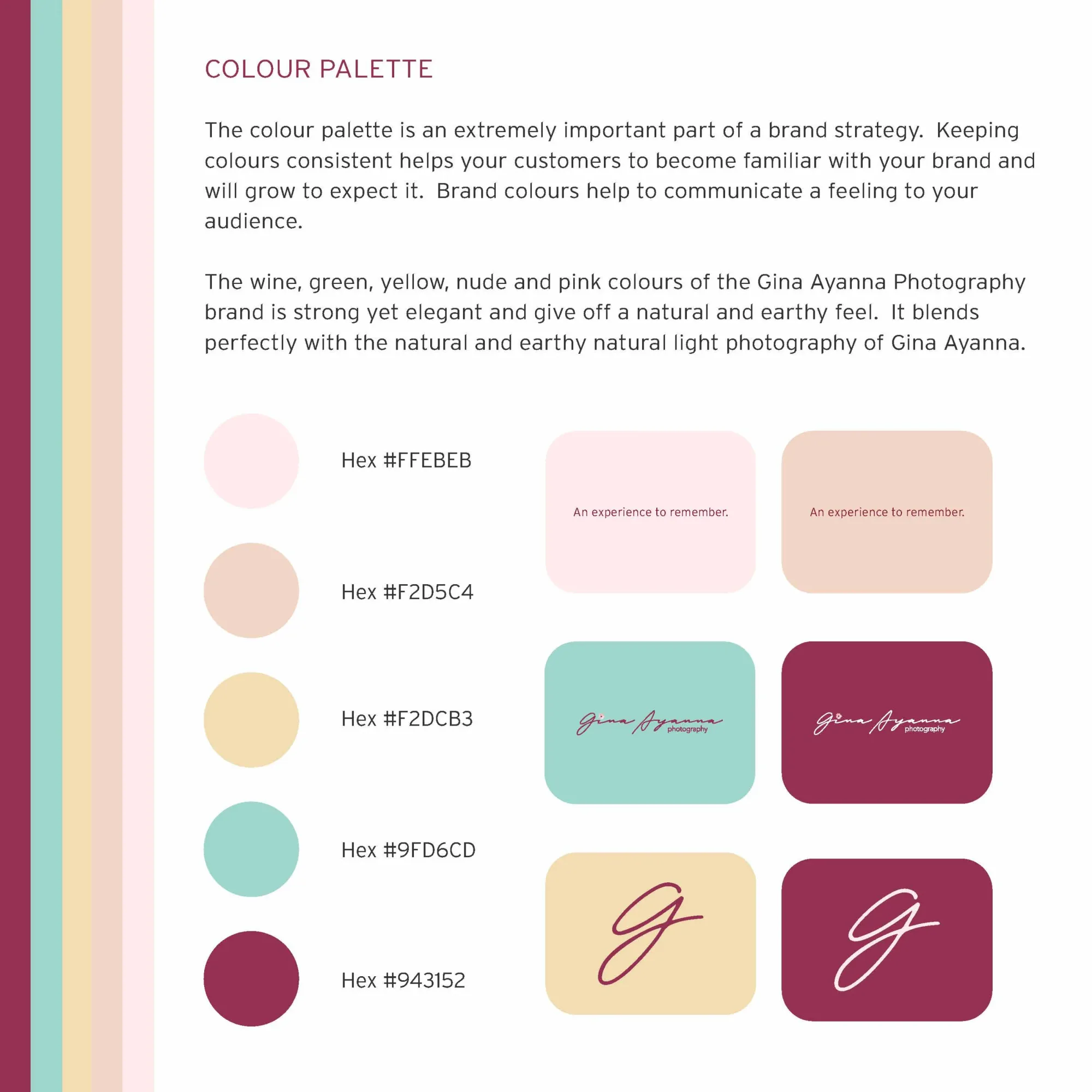 Gina Ayanna Brand Studio color palette