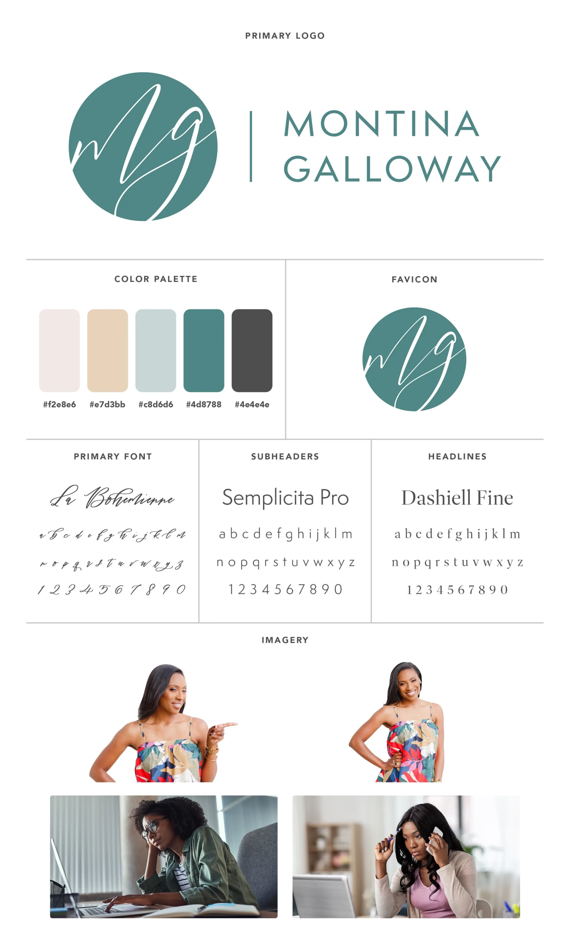 Montina Myers-Galloway logo design