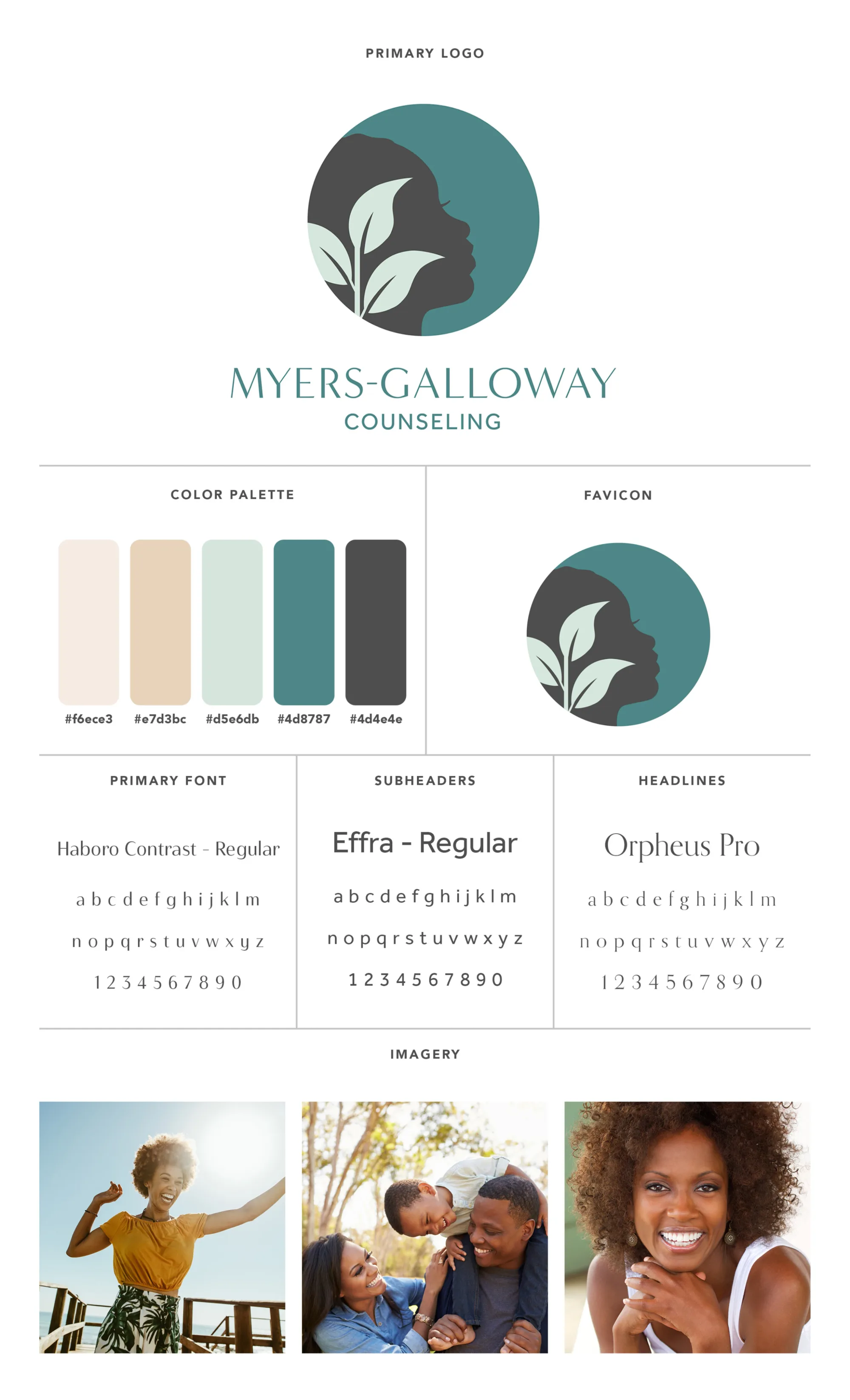 Myers-Galloway Counseling brand sheet